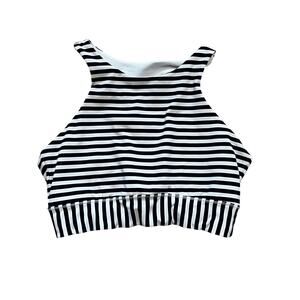 ATHLETA Striped High Neck T-Back Sports Bra | Women’s S